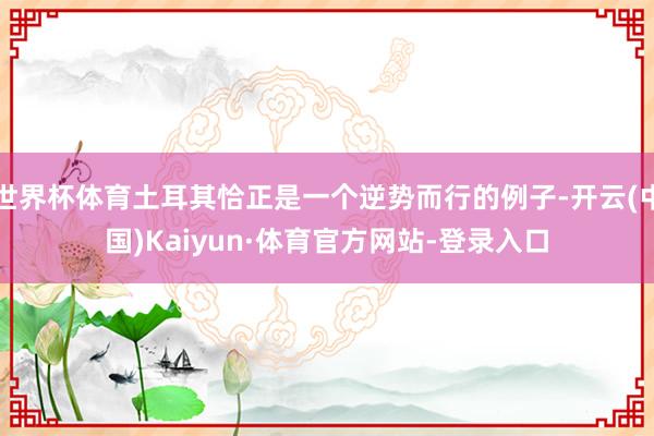 世界杯体育土耳其恰正是一个逆势而行的例子-开云(中国)Kaiyun·体育官方网站-登录入口