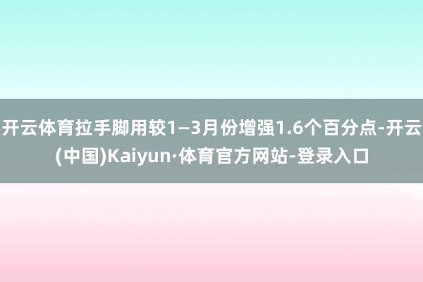 开云体育拉手脚用较1—3月份增强1.6个百分点-开云(中国)Kaiyun·体育官方网站-登录入口