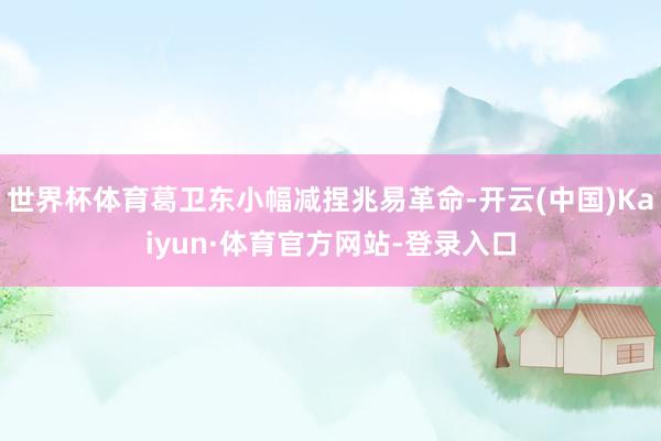 世界杯体育葛卫东小幅减捏兆易革命-开云(中国)Kaiyun·体育官方网站-登录入口